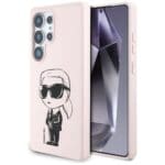 Karl Lagerfeld Silicone Graffiti Ikonik Printed Logo MagSafe Pink Kryt Samsung Galaxy S25 Ultra