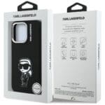 Karl Lagerfeld Silicone Karl Sketch MagSafe Black Kryt iPhone 16 Pro Max