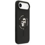 Karl Lagerfeld Silicone Karl&Choupette Ring MagSafe Black Kryt iPhone 17 Air