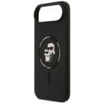 Karl Lagerfeld Silicone Karl&Choupette Ring MagSafe Black Kryt iPhone 17 Air