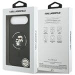 Karl Lagerfeld Silicone Karl&Choupette Ring MagSafe Black Kryt iPhone 17 Air