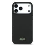 Lacoste Iconic Petit Pique MagSafe Wallet pro Black Kryt iPhone 17 Pro Max