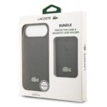 Lacoste Iconic Petit Pique MagSafe Zadní Kryt + Wallet pro Black Kryt iPhone 17 Air