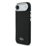 Lacoste Iconic Petit Pique Metal Logo MagSafe Black Kryt iPhone 17 Air