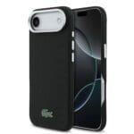 Lacoste Iconic Petit Pique Metal Logo MagSafe Black Kryt iPhone 17 Air
