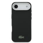 Lacoste Iconic Petit Pique Metal Logo MagSafe Black Kryt iPhone 17 Air