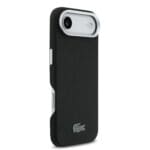 Lacoste Iconic Petit Pique Metal Logo MagSafe Black Kryt iPhone 17 Air