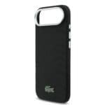 Lacoste Iconic Petit Pique Metal Logo MagSafe Black Kryt iPhone 17 Air