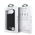Lacoste Iconic Petit Pique Metal Logo MagSafe Black Kryt iPhone 17 Air