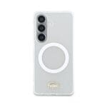 Lacoste PC/TPU Frosted Finish Gold Logo Magnetic White Kryt Samsung Galaxy S26