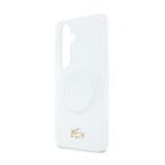 Lacoste PC/TPU Frosted Finish Gold Logo Magnetic White Kryt Samsung Galaxy S26