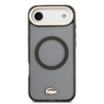 Lacoste PC/TPU Frosted Finish Gold Logo MagSafe Black Kryt iPhone 17 Air