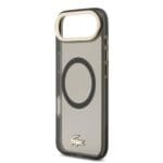 Lacoste PC/TPU Frosted Finish Gold Logo MagSafe Black Kryt iPhone 17 Air