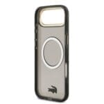 Lacoste PC/TPU Frosted Finish Gold Logo MagSafe Black Kryt iPhone 17 Air