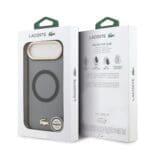 Lacoste PC/TPU Frosted Finish Gold Logo MagSafe Black Kryt iPhone 17 Air