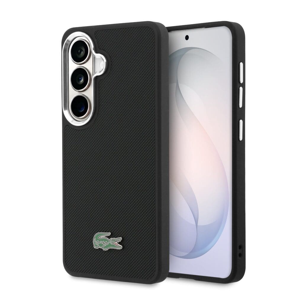 Lacoste Petit Pique Metal Logo Magnetic Black Kryt Samsung Galaxy S26 Plus