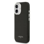 Lacoste PU Leather Champs Elysees MagSafe Black Kryt iPhone 17