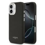 Lacoste PU Leather Champs Elysees MagSafe Black Kryt iPhone 17