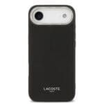 Lacoste PU Leather Champs Elysees MagSafe Black Kryt iPhone 17 Air