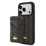 Lacoste PVC Blend MagSafe + Wallet Brown Kryt iPhone 17 Pro
