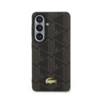 Lacoste PVC Blend Monogram Gold Logo Magnetic Brown Kryt Samsung Galaxy S26