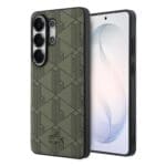 Lacoste PVC Blend Monogram Magnetic Khaki Kryt Samsung Galaxy S26 Ultra