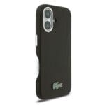 Lacoste PVC Iconic Petit Pique Metal Logo MagSafe Black Kryt iPhone 16