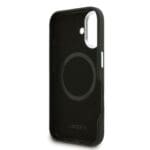 Lacoste PVC Iconic Petit Pique Metal Logo MagSafe Black Kryt iPhone 16