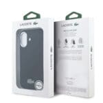 Lacoste PVC Iconic Petit Pique Metal Logo MagSafe Black Kryt iPhone 16