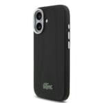 Lacoste PVC Iconic Petit Pique Metal Logo MagSafe Black Kryt iPhone 17