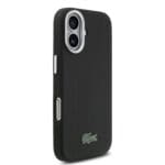 Lacoste PVC Iconic Petit Pique Metal Logo MagSafe Black Kryt iPhone 17