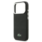 Lacoste PVC Iconic Petit Pique Metal Logo MagSafe Black Kryt iPhone 17 Pro