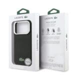 Lacoste PVC Iconic Petit Pique Metal Logo MagSafe Black Kryt iPhone 17 Pro