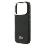 Lacoste PVC Iconic Petit Pique Metal Logo MagSafe Black Kryt iPhone 17 Pro Max