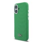 Lacoste PVC Iconic Petit Pique Metal Logo MagSafe Estragon Green Kryt iPhone 16
