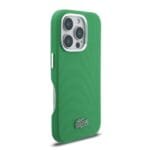 Lacoste PVC Iconic Petit Pique Metal Logo MagSafe Estragon Green Kryt iPhone 16 Pro