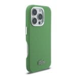 Lacoste PVC Iconic Petit Pique Metal Logo MagSafe Estragon Green Kryt iPhone 16 Pro Max