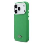 Lacoste PVC Iconic Petit Pique Metal Logo MagSafe Green Kryt iPhone 17 Pro