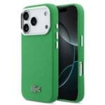 Lacoste PVC Iconic Petit Pique Metal Logo MagSafe Green Kryt iPhone 17 Pro