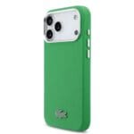 Lacoste PVC Iconic Petit Pique Metal Logo MagSafe Green Kryt iPhone 17 Pro Max