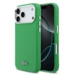 Lacoste PVC Iconic Petit Pique Metal Logo MagSafe Green Kryt iPhone 17 Pro Max