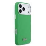 Lacoste PVC Iconic Petit Pique Metal Logo MagSafe Green Kryt iPhone 17 Pro Max