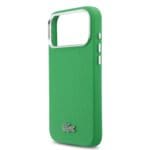 Lacoste PVC Iconic Petit Pique Metal Logo MagSafe Green Kryt iPhone 17 Pro Max