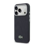 Lacoste PVC Petit Pique Semi Wrap MagSafe Navy Kryt iPhone 17 Pro
