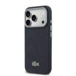 Lacoste PVC Petit Pique Semi Wrap MagSafe Navy Kryt iPhone 17 Pro Max