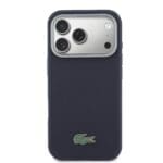 Lacoste PVC Petit Pique Semi Wrap MagSafe Navy Kryt iPhone 17 Pro Max