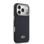 Lacoste PVC Petit Pique Semi Wrap MagSafe Navy Kryt iPhone 17 Pro Max