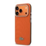 Lacoste PVC Petit Pique Semi Wrap MagSafe Orange Kryt iPhone 17 Pro