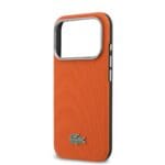 Lacoste PVC Petit Pique Semi Wrap MagSafe Orange Kryt iPhone 17 Pro