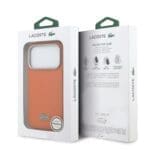 Lacoste PVC Petit Pique Semi Wrap MagSafe Orange Kryt iPhone 17 Pro